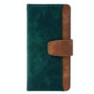 For Motorola Moto G 5G 2025 Color Stitching Skin Feel Leather RFID Blocking Phone Case(Green) - 2