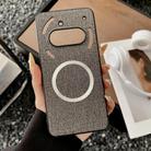 For Nothing Phone 3a Pro Magsafe Magnetic Ring Cloth Texture Phone Case(Grey) - 1