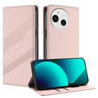 For Sharp Aquos Sense9 Embossed Multi-functional Wallet Retro Leather Phone Case(Pink) - 1