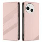 For Sharp Aquos Sense9 Embossed Multi-functional Wallet Retro Leather Phone Case(Pink) - 2