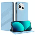 For Sharp Aquos Sense9 Embossed Multi-functional Wallet Retro Leather Phone Case(Light Blue) - 1