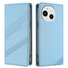 For Sharp Aquos Sense9 Embossed Multi-functional Wallet Retro Leather Phone Case(Light Blue) - 2