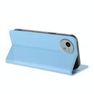 For Sharp Aquos Wish 4 Embossed Multi-functional Wallet Retro Leather Phone Case(Light Blue) - 3
