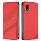 For Sharp Aquos Wish2 Embossed Multi-functional Wallet Retro Leather Phone Case(Red) - 2