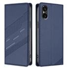 For Sony Xperia 5 VI Embossed Multi-functional Wallet Retro Leather Phone Case(Dark Blue) - 2