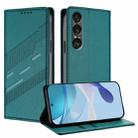 For Sony Xperia 1 VII Embossed Multi-functional Wallet Retro Leather Phone Case(Dark Green) - 1