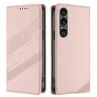 For Sony Xperia 1 VII Embossed Multi-functional Wallet Retro Leather Phone Case(Pink) - 2