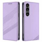 For Sony Xperia 1 VII Embossed Multi-functional Wallet Retro Leather Phone Case(Light Purple) - 2