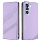 For ZTE nubia S 5G A403ZT Embossed Multi-functional Wallet Retro Leather Phone Case(Light Purple) - 2