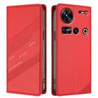 For ZTE nubia Z70 Ultra Embossed Multi-functional Wallet Retro Leather Phone Case(Red) - 2