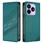 For ZTE Nubia V60 Design Embossed Multi-functional Wallet Retro Leather Phone Case(Dark Green) - 2