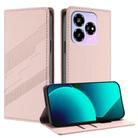 For ZTE Nubia V60 Design Embossed Multi-functional Wallet Retro Leather Phone Case(Pink) - 1