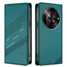 For ZTE Blade A75 5G Embossed Multi-functional Wallet Retro Leather Phone Case(Dark Green) - 2