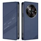 For ZTE Blade A75 5G Embossed Multi-functional Wallet Retro Leather Phone Case(Dark Blue) - 2