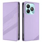 For ZTE Blade A75 4G / Z2359 Embossed Multi-functional Wallet Retro Leather Phone Case(Light Purple) - 2