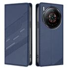 For ZTE nubia Z60S Pro 5G Embossed Multi-functional Wallet Retro Leather Phone Case(Dark Blue) - 2