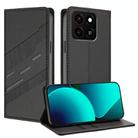 For ZTE Blade A35 / A55 Embossed Multi-functional Wallet Retro Leather Phone Case(Black) - 1