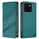 For ZTE Blade A35 / A55 Embossed Multi-functional Wallet Retro Leather Phone Case(Dark Green) - 2