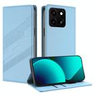 For ZTE Blade A35 / A55 Embossed Multi-functional Wallet Retro Leather Phone Case(Light Blue) - 1
