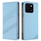 For ZTE Blade A35 / A55 Embossed Multi-functional Wallet Retro Leather Phone Case(Light Blue) - 2