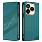 For ZTE Axon 60 Lite Embossed Multi-functional Wallet Retro Leather Phone Case(Dark Green) - 2