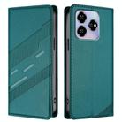 For ZTE Axon 60 Embossed Multi-functional Wallet Retro Leather Phone Case(Dark Green) - 2