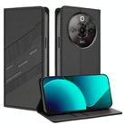 For ZTE nubia Focus Pro 5G Embossed Multi-functional Wallet Retro Leather Phone Case(Black) - 1
