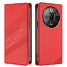 For ZTE nubia Focus Pro 5G Embossed Multi-functional Wallet Retro Leather Phone Case(Red) - 2