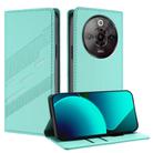 For ZTE nubia Focus Pro 5G Embossed Multi-functional Wallet Retro Leather Phone Case(Mint Green) - 1