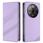 For ZTE nubia Focus Pro 5G Embossed Multi-functional Wallet Retro Leather Phone Case(Light Purple) - 2