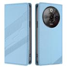 For ZTE nubia Focus Pro 5G Embossed Multi-functional Wallet Retro Leather Phone Case(Light Blue) - 2