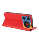 For ZTE nubia Music / Z2353 Embossed Multi-functional Wallet Retro Leather Phone Case(Red) - 3