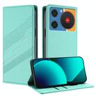 For ZTE nubia Music / Z2353 Embossed Multi-functional Wallet Retro Leather Phone Case(Mint Green) - 1