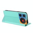 For ZTE nubia Music / Z2353 Embossed Multi-functional Wallet Retro Leather Phone Case(Mint Green) - 3