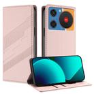 For ZTE nubia Music / Z2353 Embossed Multi-functional Wallet Retro Leather Phone Case(Pink) - 1