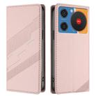 For ZTE nubia Music / Z2353 Embossed Multi-functional Wallet Retro Leather Phone Case(Pink) - 2