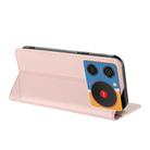 For ZTE nubia Music / Z2353 Embossed Multi-functional Wallet Retro Leather Phone Case(Pink) - 3