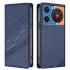 For ZTE nubia Music / Z2353 Embossed Multi-functional Wallet Retro Leather Phone Case(Dark Blue) - 2