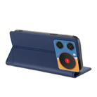 For ZTE nubia Music / Z2353 Embossed Multi-functional Wallet Retro Leather Phone Case(Dark Blue) - 3
