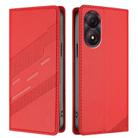 For ZTE Blade A34 4G Embossed Multi-functional Wallet Retro Leather Phone Case(Red) - 2