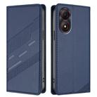 For ZTE Blade A34 4G Embossed Multi-functional Wallet Retro Leather Phone Case(Dark Blue) - 2