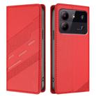 For ZTE Blade A54 4G Embossed Multi-functional Wallet Retro Leather Phone Case(Red) - 2