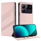 For ZTE Blade A54 4G Embossed Multi-functional Wallet Retro Leather Phone Case(Pink) - 1