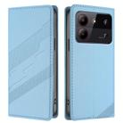 For ZTE Blade A54 4G Embossed Multi-functional Wallet Retro Leather Phone Case(Light Blue) - 2