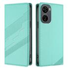 For ZTE Blade V50 Design 5G Embossed Multi-functional Wallet Retro Leather Phone Case(Mint Green) - 2