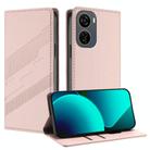 For ZTE Blade V50 Design 5G Embossed Multi-functional Wallet Retro Leather Phone Case(Pink) - 1
