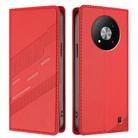 For ZTE Blade A73 5G Embossed Multi-functional Wallet Retro Leather Phone Case(Red) - 2