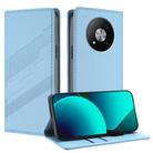 For ZTE Blade A73 5G Embossed Multi-functional Wallet Retro Leather Phone Case(Light Blue) - 1
