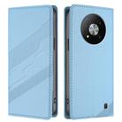 For ZTE Blade A73 5G Embossed Multi-functional Wallet Retro Leather Phone Case(Light Blue) - 2