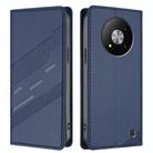 For ZTE Blade A73 5G Embossed Multi-functional Wallet Retro Leather Phone Case(Dark Blue) - 2